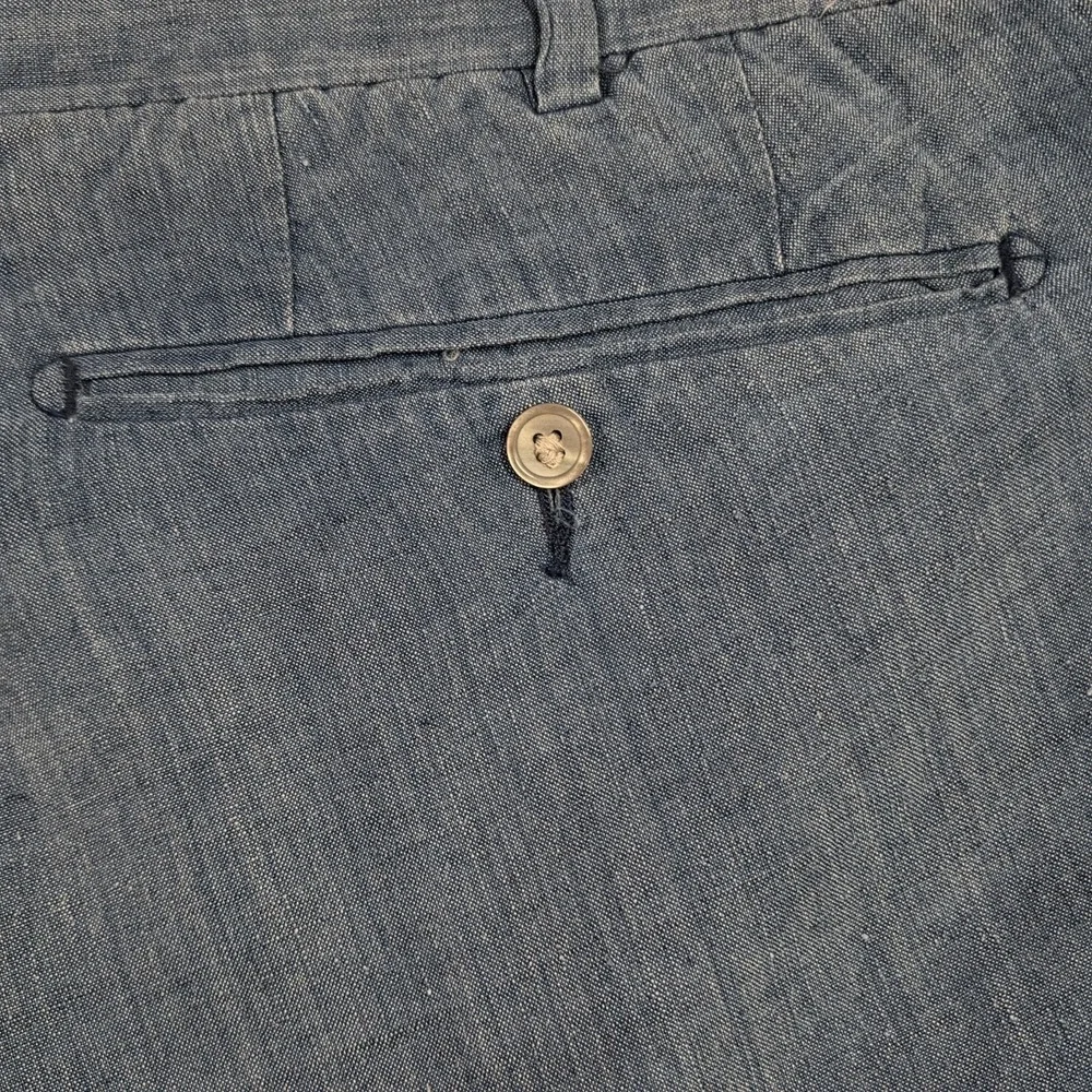 Polo Ralph Lauren 100% Linen Shorts Men 37 Classic Fit Indigo Blue 9 Inseam
